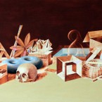 34 big stillife with hypercube-100x140cm